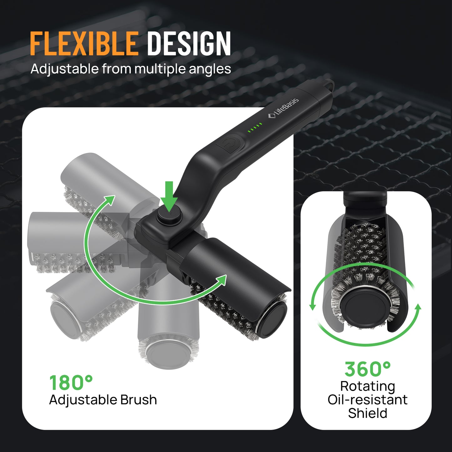 LifeBasis Cordless Electric Grill Brush