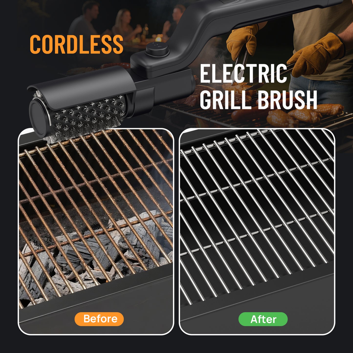 LifeBasis Cordless Electric Grill Brush