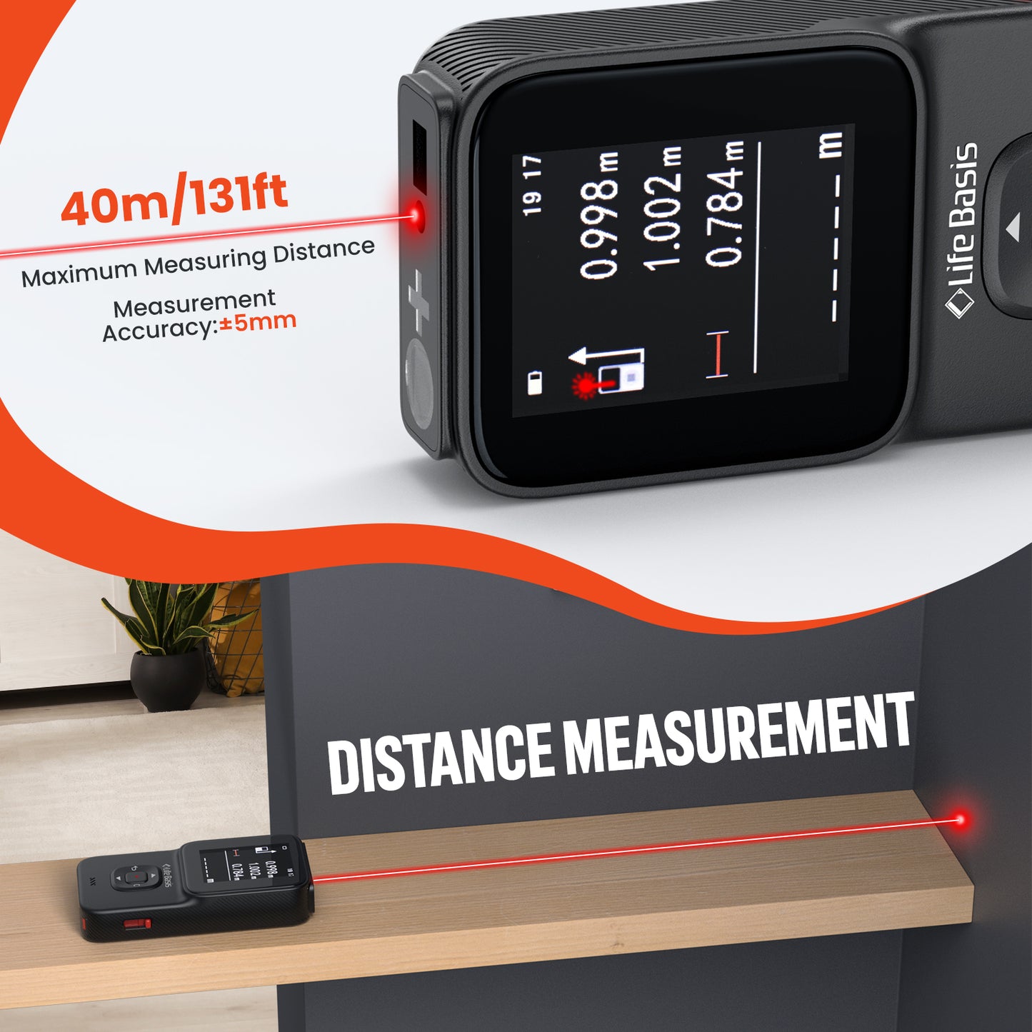 LifeBasis 5 in 1 Stud Finder Wall Scanner