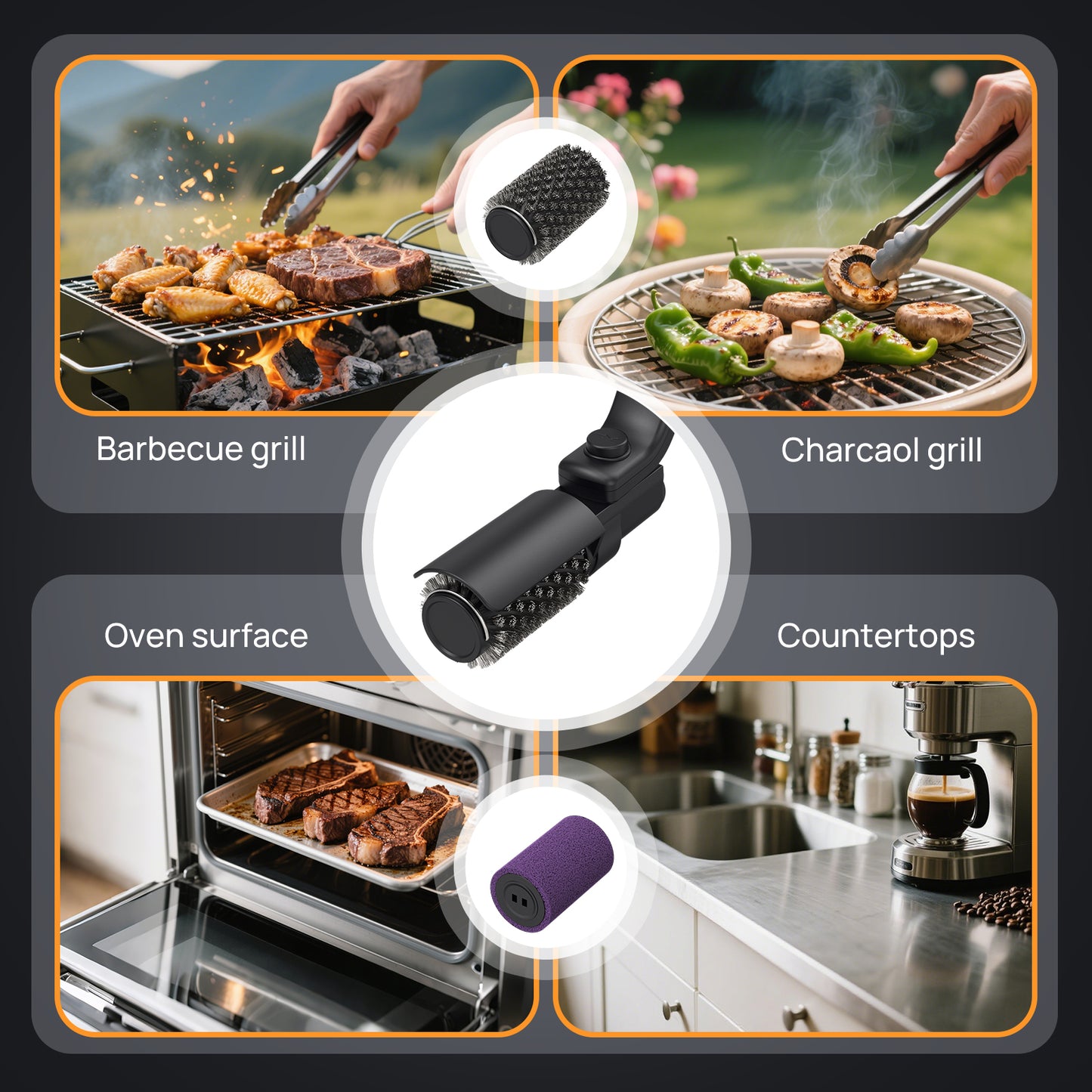 LifeBasis Cordless Electric Grill Brush