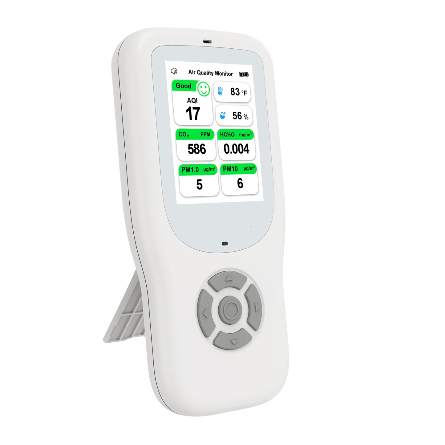 Metrinary 10 in 1 Air Quality Monitor Multifunctional Real-Time Air Meter Test AQI PM1.0 PM2.5 PM10 CO2 TVOC HCHO Particles Temperature and Humidity