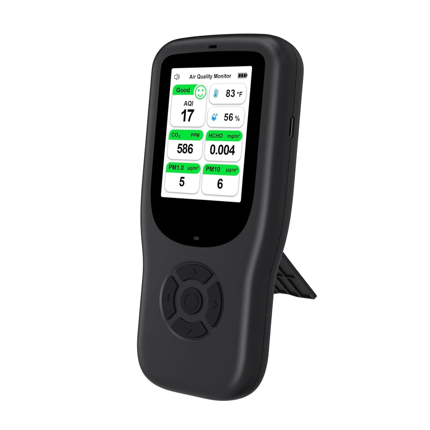 Metrinary 10 in 1 Air Quality Monitor Multifunctional Real-Time Air Meter Test AQI PM1.0 PM2.5 PM10 CO2 TVOC HCHO Particles Temperature and Humidity