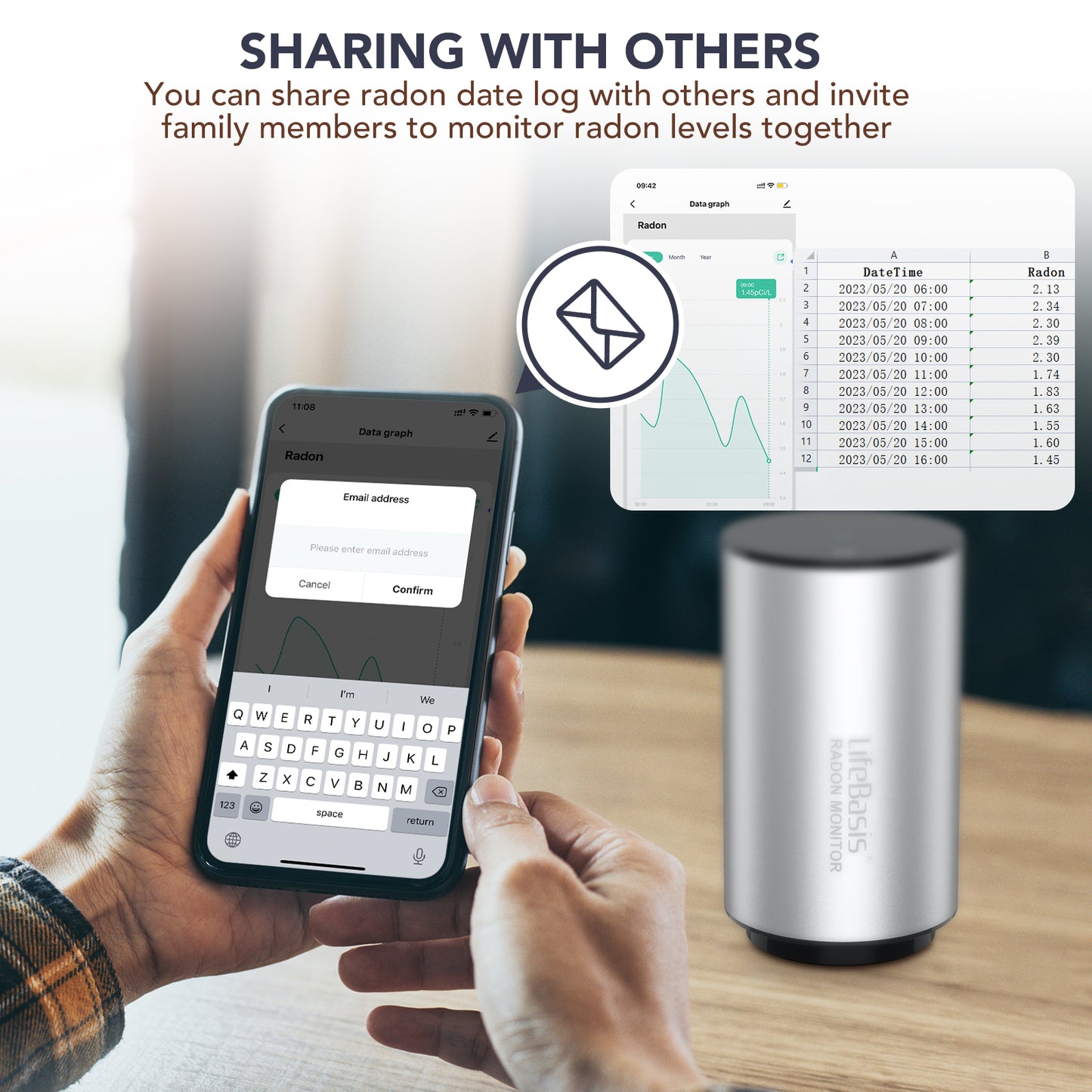 LifeBasis WiFi Radon Monitor