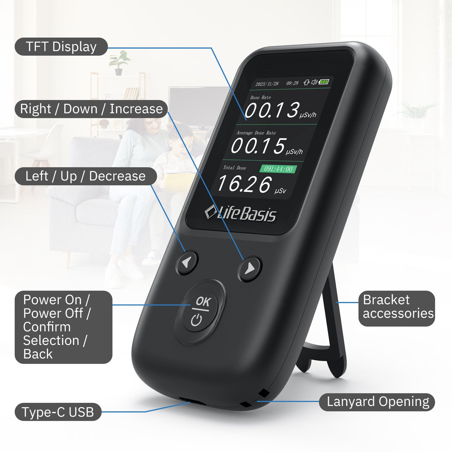 LifeBasis Geiger Counter Nuclear Radiation Detector