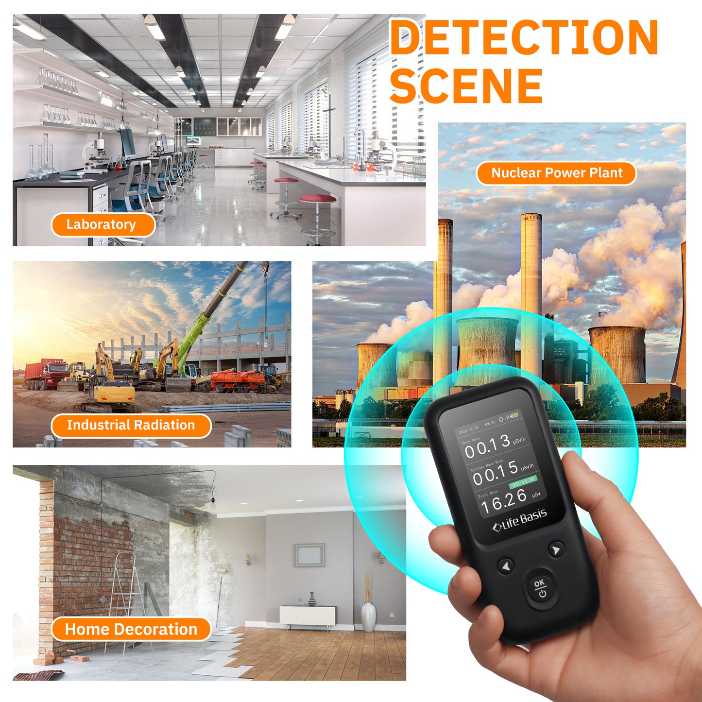 LifeBasis Geiger Counter Nuclear Radiation Detector
