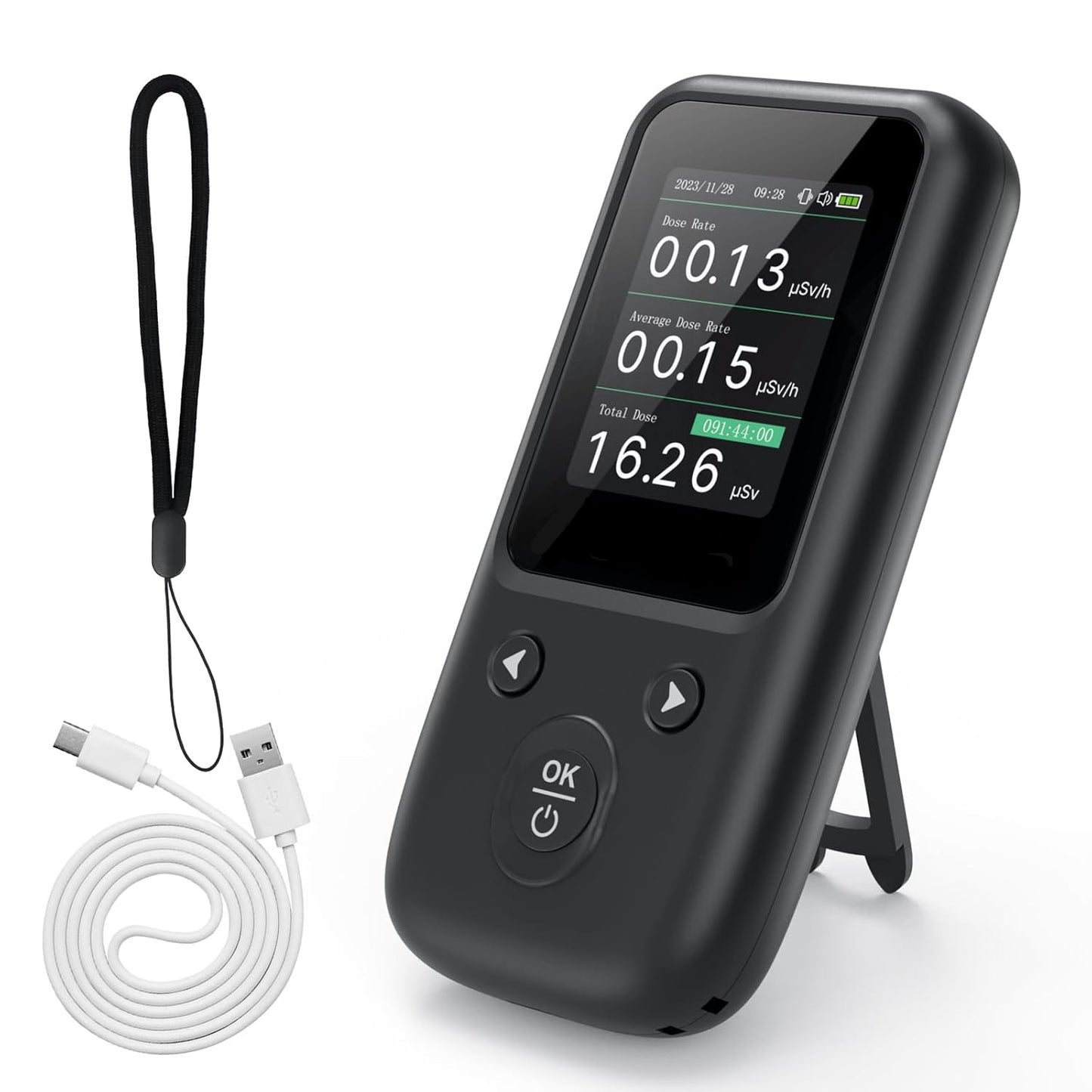 Metrinary Geiger Counter Nuclear Radiation Detector Beta Gamma X-ray Radiation Monitor with TFT Display and Smart Alert