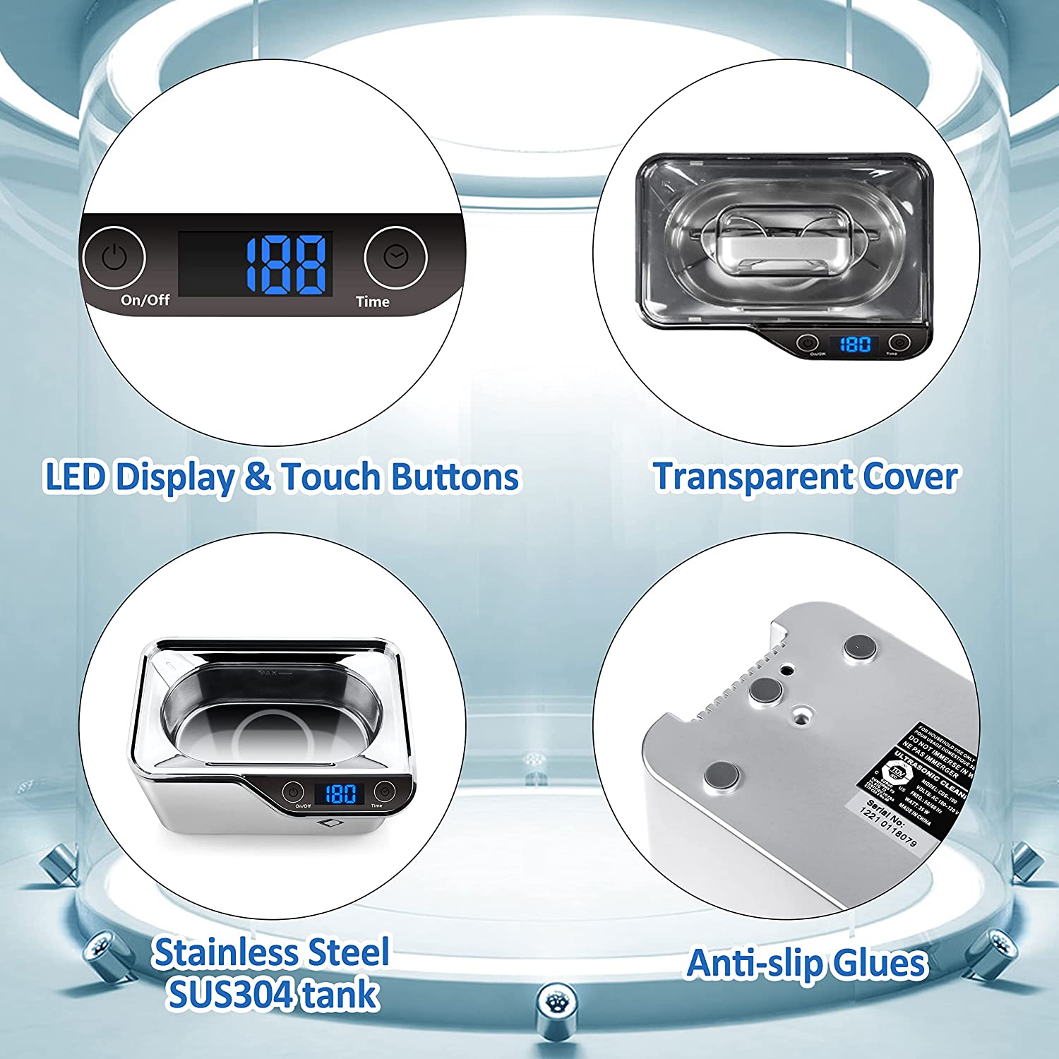 LifeBasis CDS-100 Ultrasonic Jewelry Cleaner