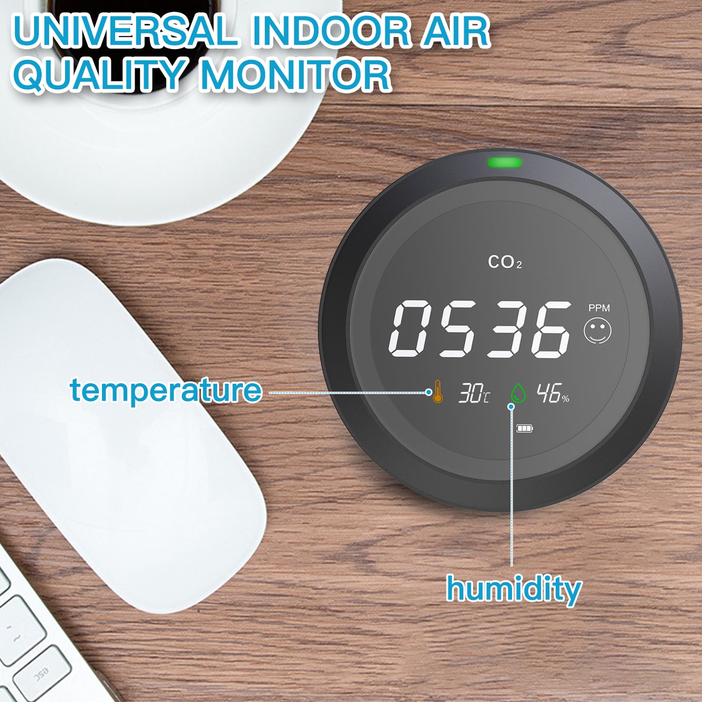 LifeBasis 3 in 1 CO2 Detector