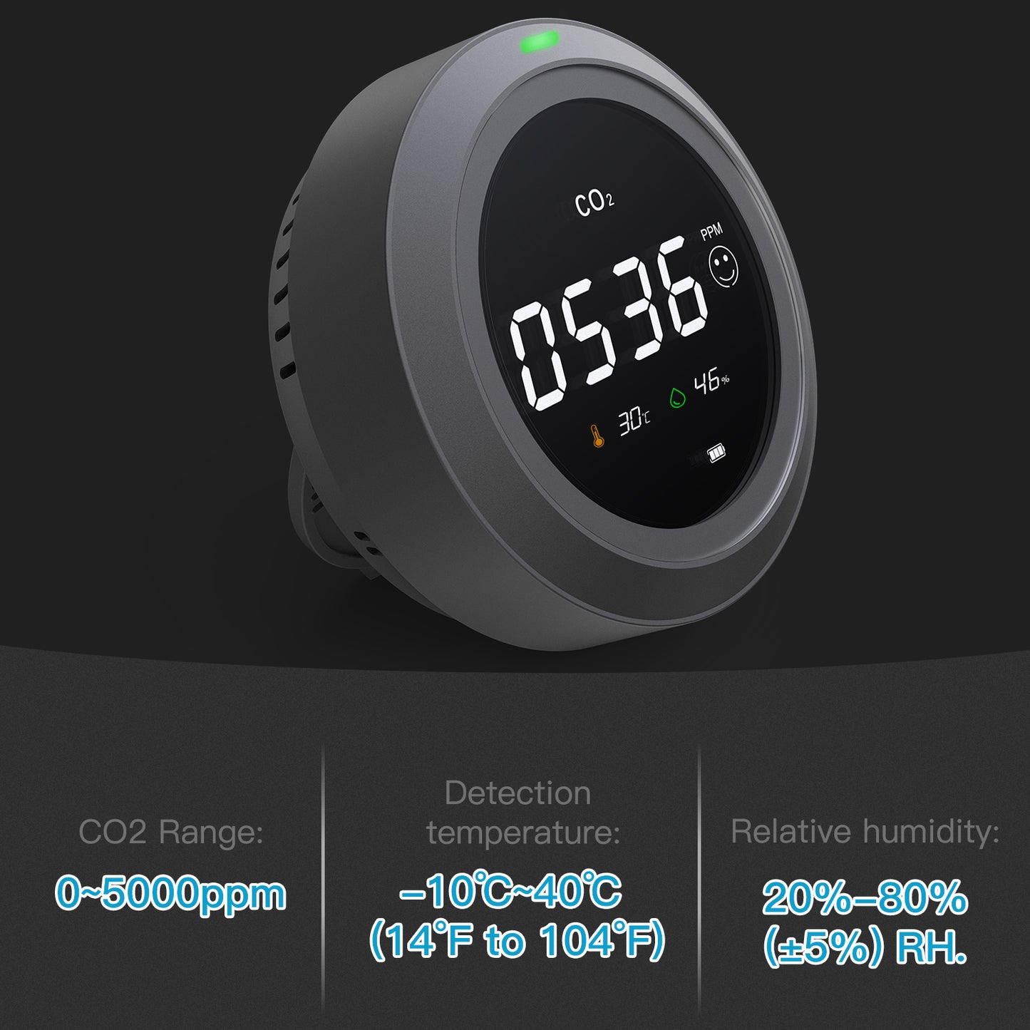 LifeBasis 3 in 1 CO2 Detector
