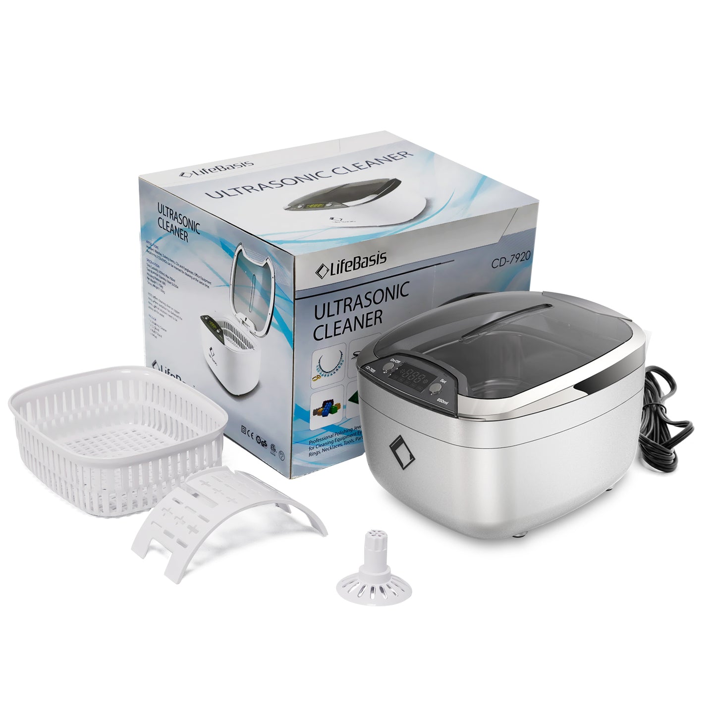 LifeBasis CD-7920 Digital Ultrasonic Cleaner