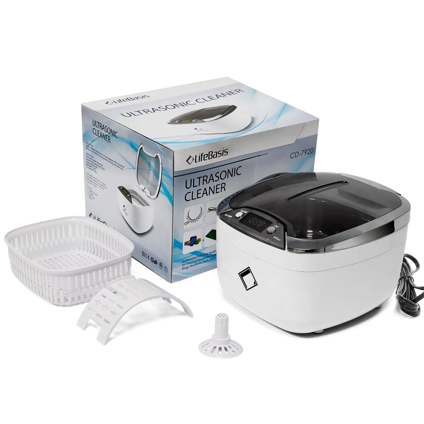 LifeBasis CD-7920 Digital Ultrasonic Cleaner