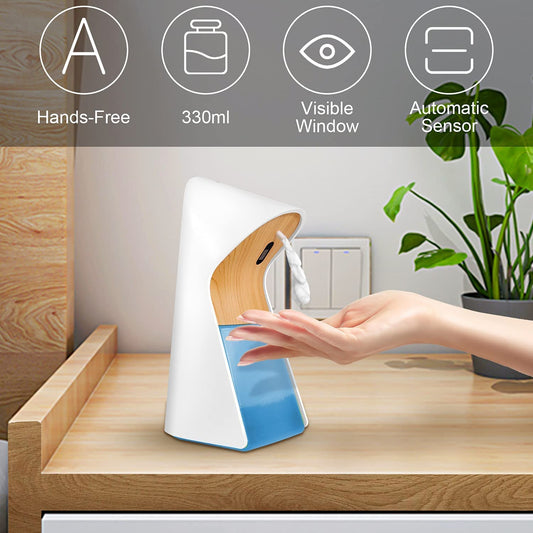 LifeBasis Automatic Foaming Soap Dispenser 330ml IPX5 Waterproof Touchless Soap Dispenser With Infrared Motion Sensor