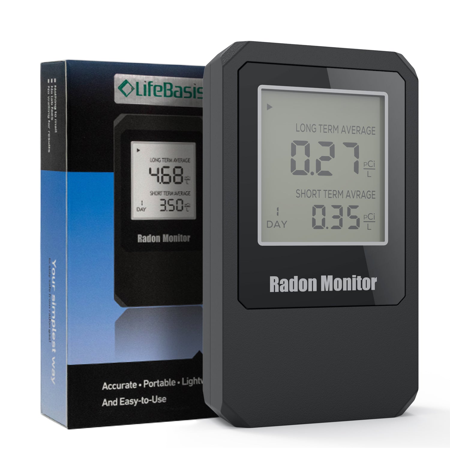 LifeBasis Medidor Radon Detector de Gas Detector de Radón Inalámbrico con  Pantalla para Monitorear a Largo y Corto Plazo Medidor Calidad Aire Medidor  de Radón para Sótano, Oficina, Hogar : : Bricolaje
