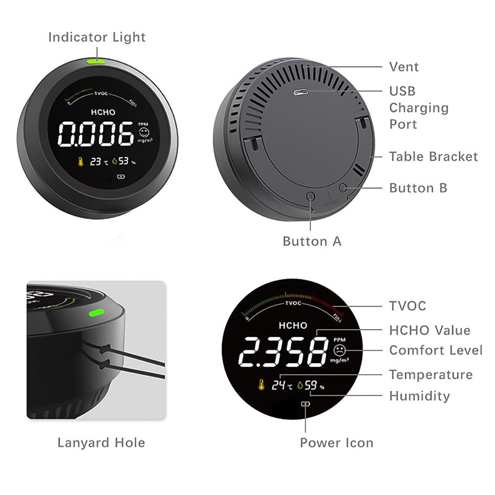LifeBasis WIFI Formaldehyde Detector