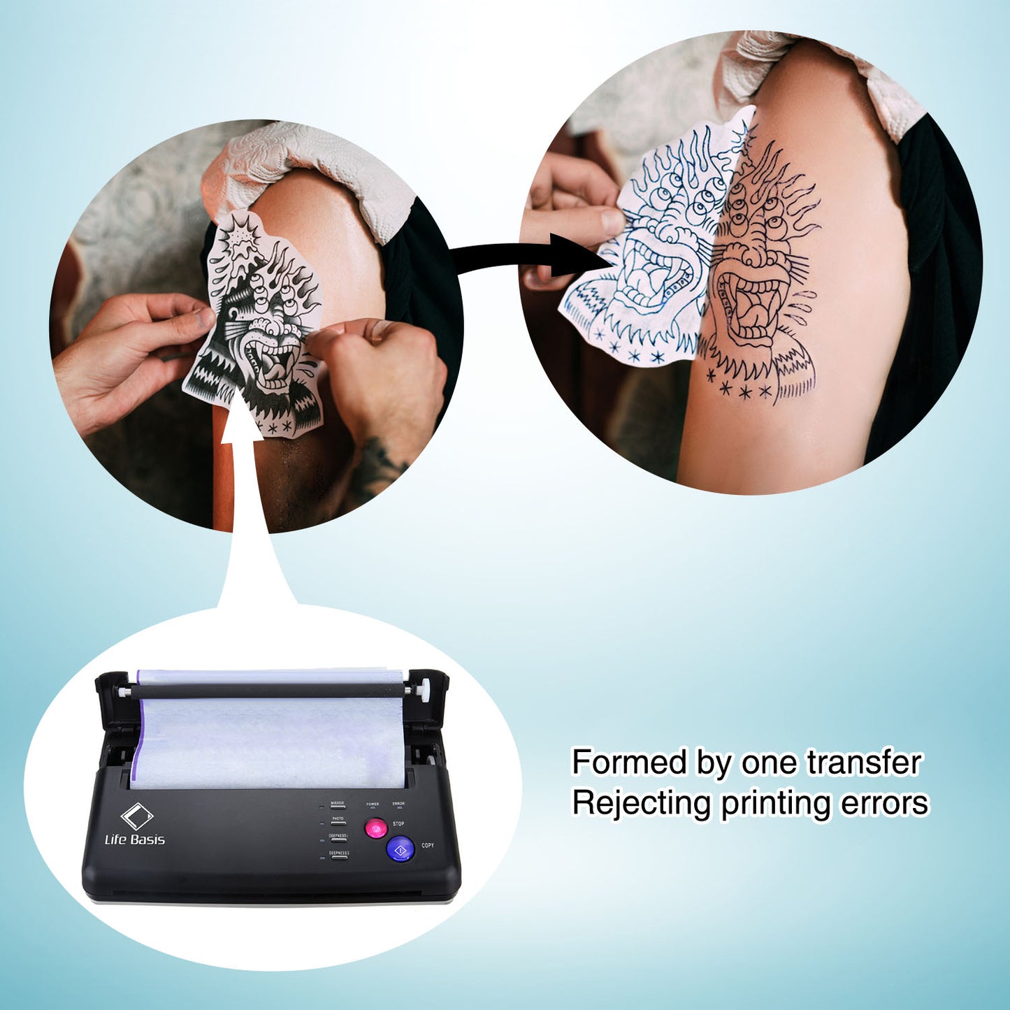 LifeBasis Tattoo Stencil Printer 