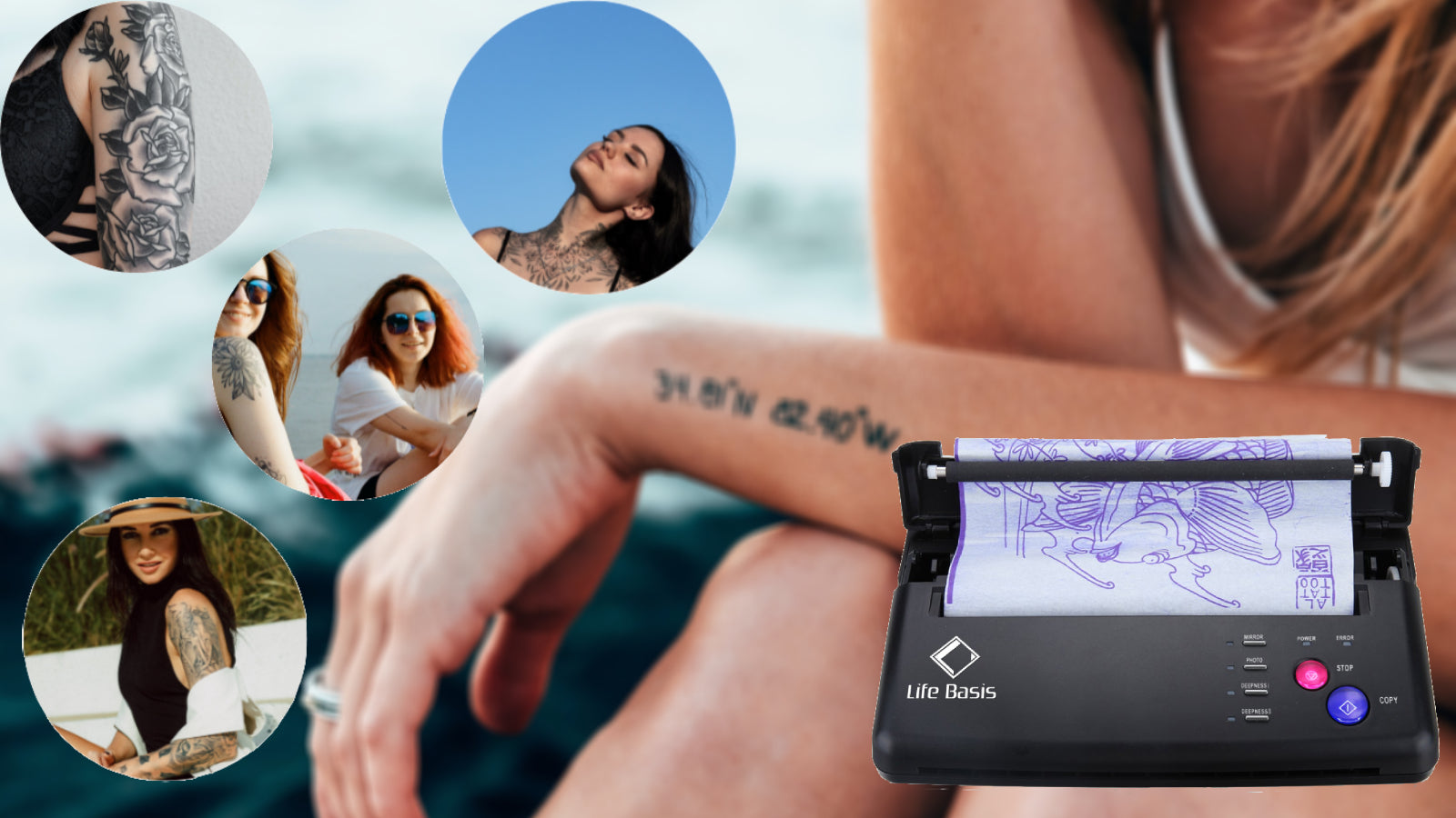 Amazon.com: Monaza.Jo Wireless Bluetooth Tattoo Stencil Printer，Thermal  Printer Tattoo Stencil Machine with 10Pcs Transfer Paper for Android and  iOS &PC ，MHT-P8008-US : Beauty & Personal Care