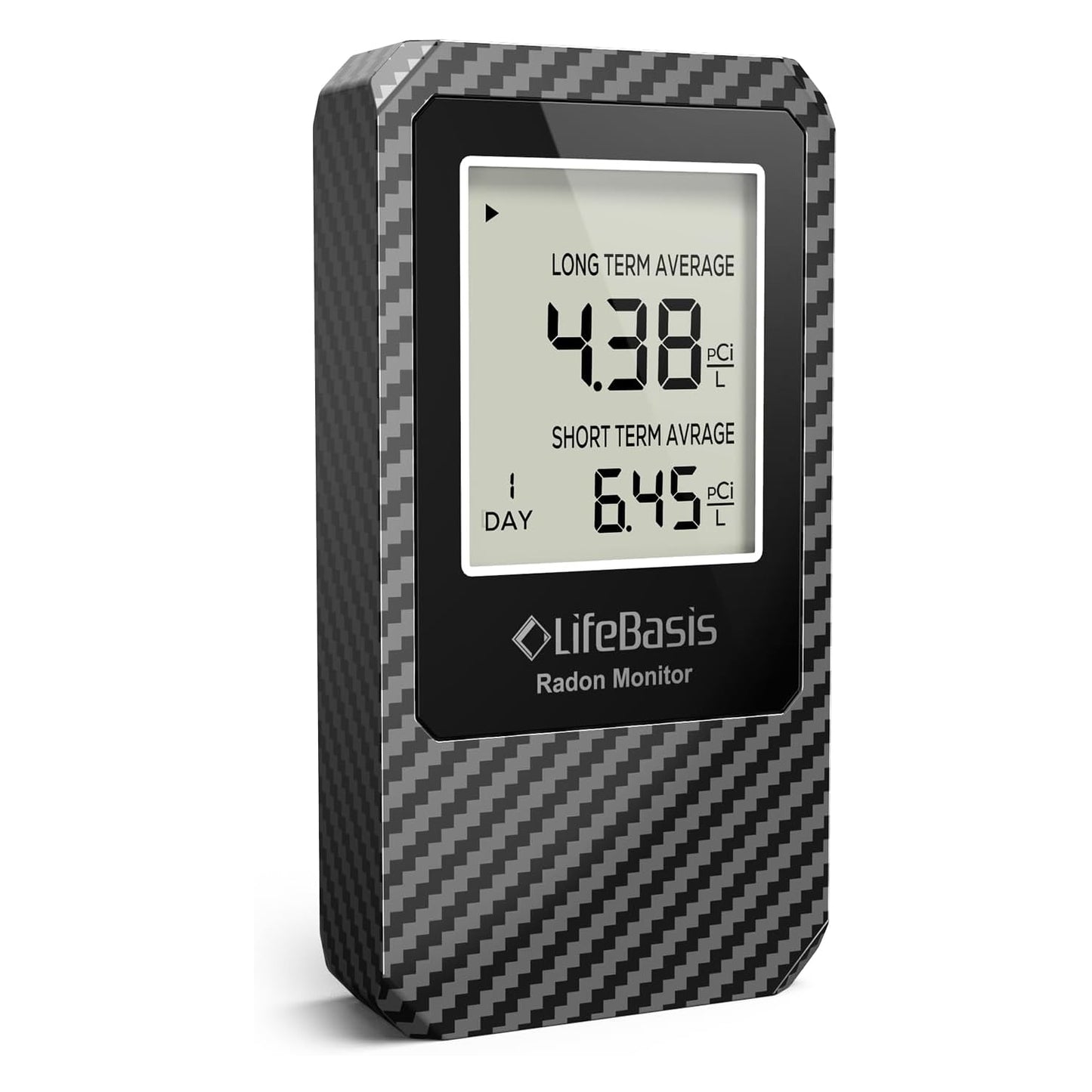 LifeBasis Portable Radon Detector Dark Grey