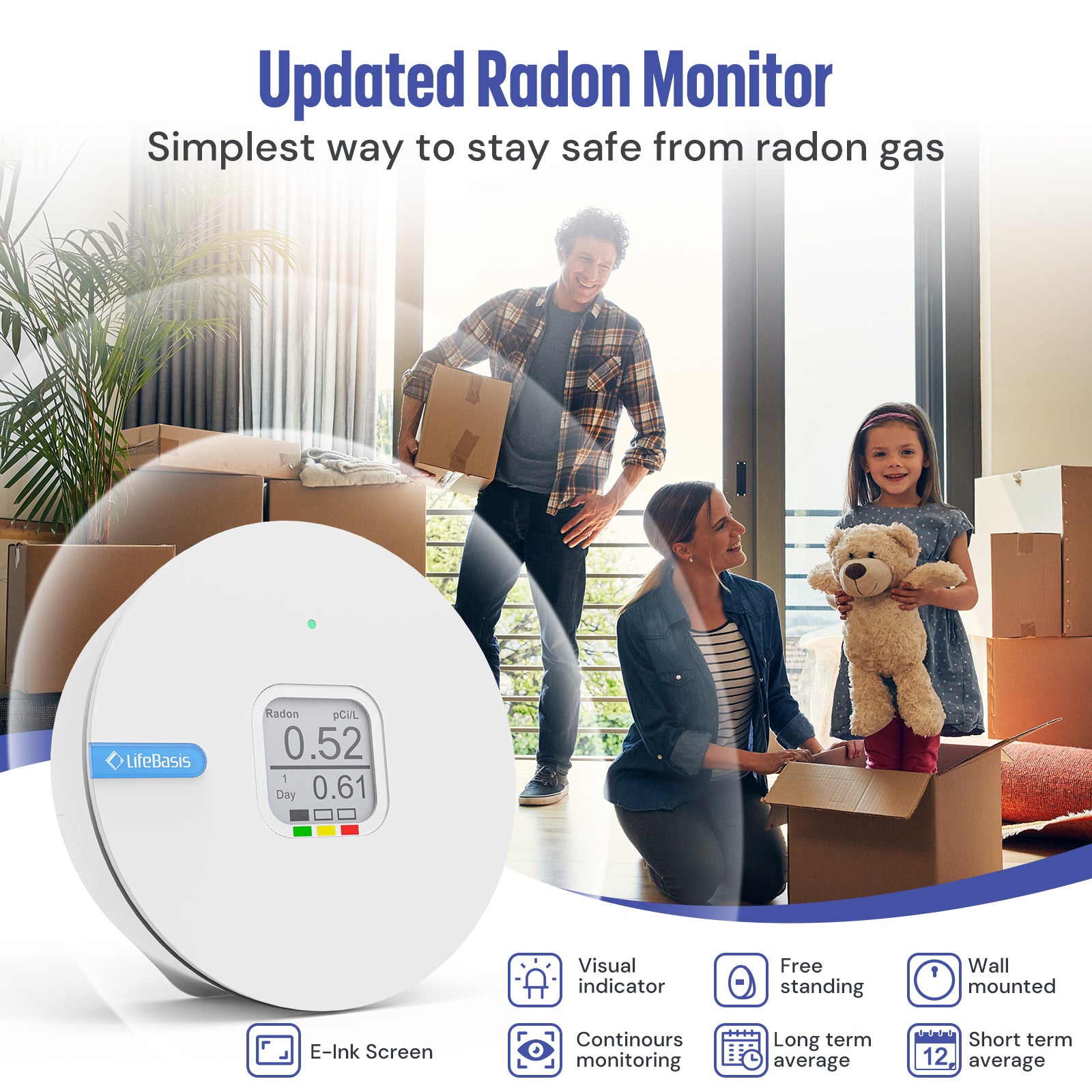 LifeBasis RN-300C Radon Detector 