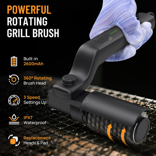 LifeBasis Cordless Electric Grill Brush 