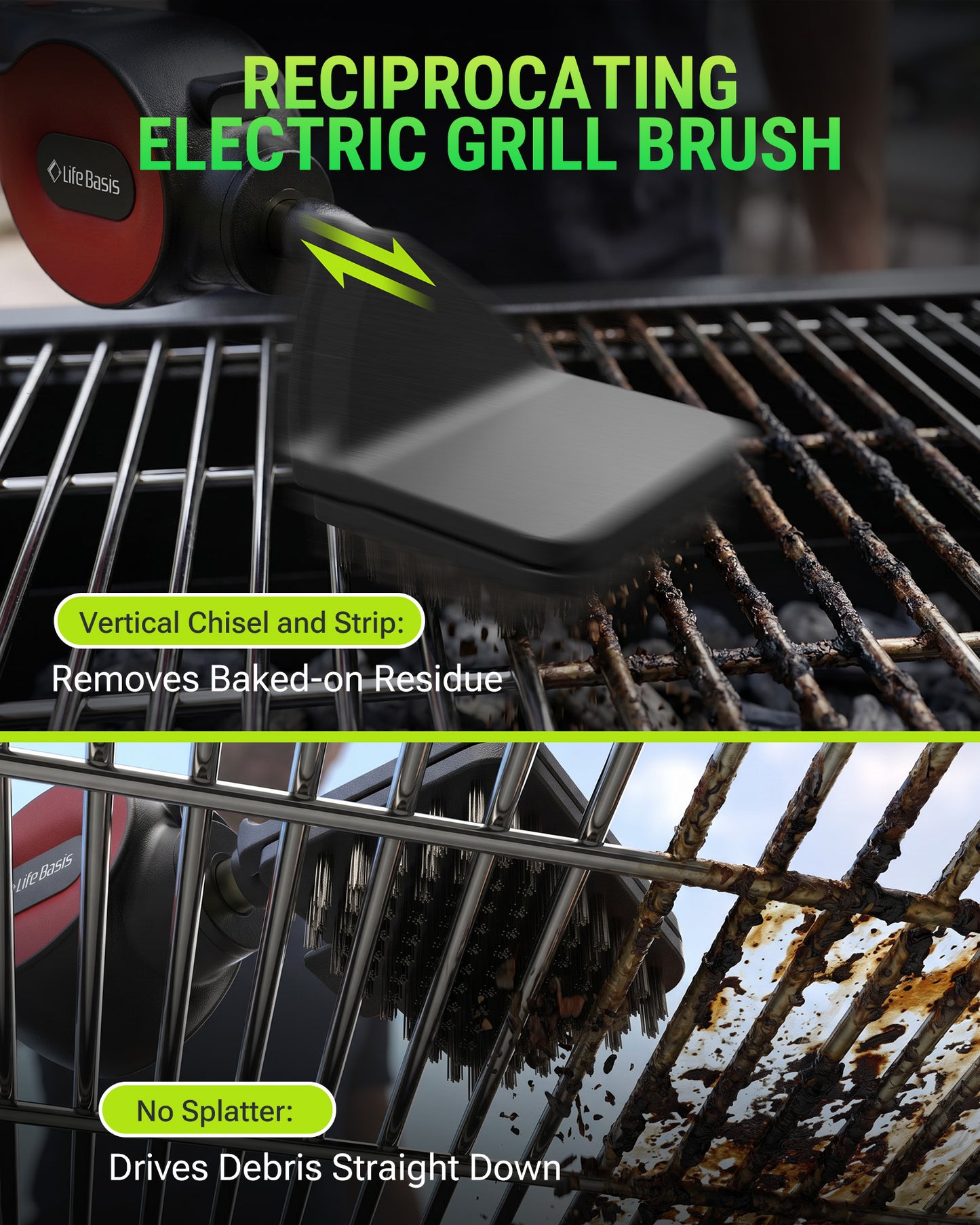 LifeBasis Cordless Electric Grill Brush
