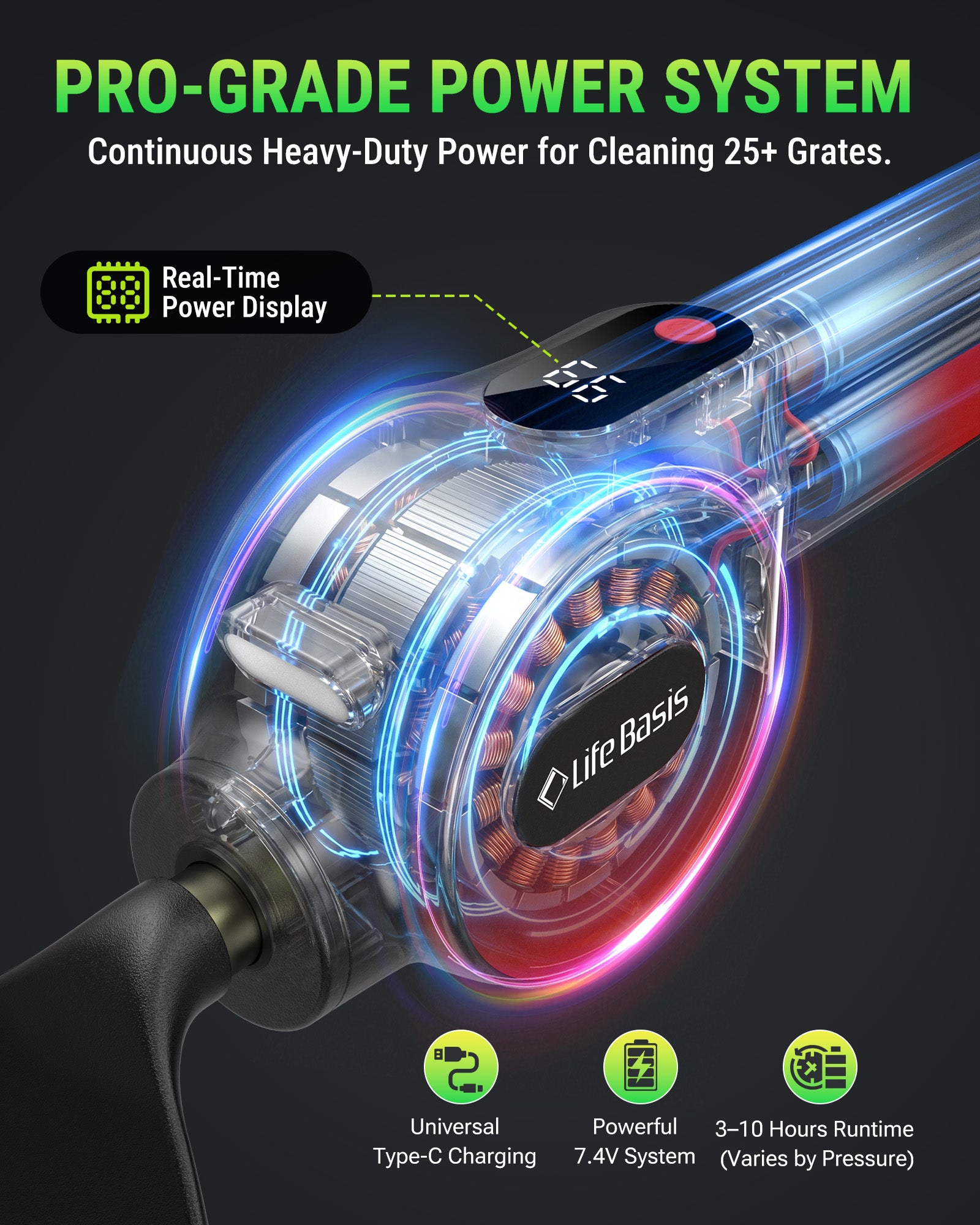 LifeBasis Cordless Electric Grill Brush