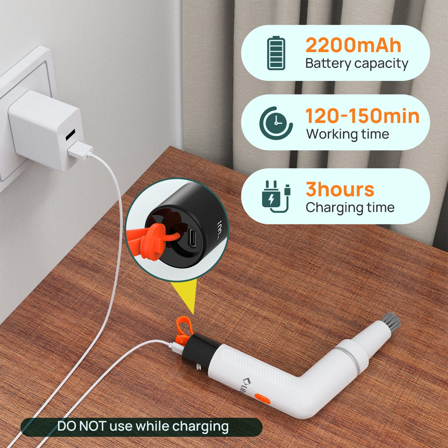 LifeBasis Cordless Electric Spin Scrubber
