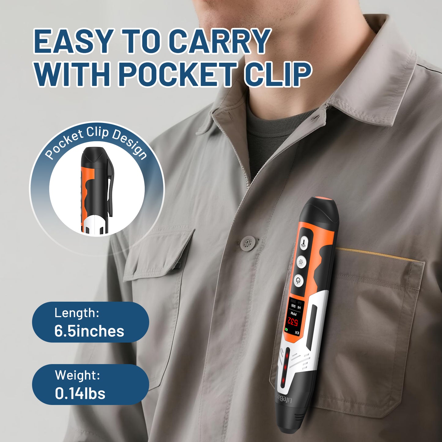 LifeBasis Portable Natural Gas Leak Detector