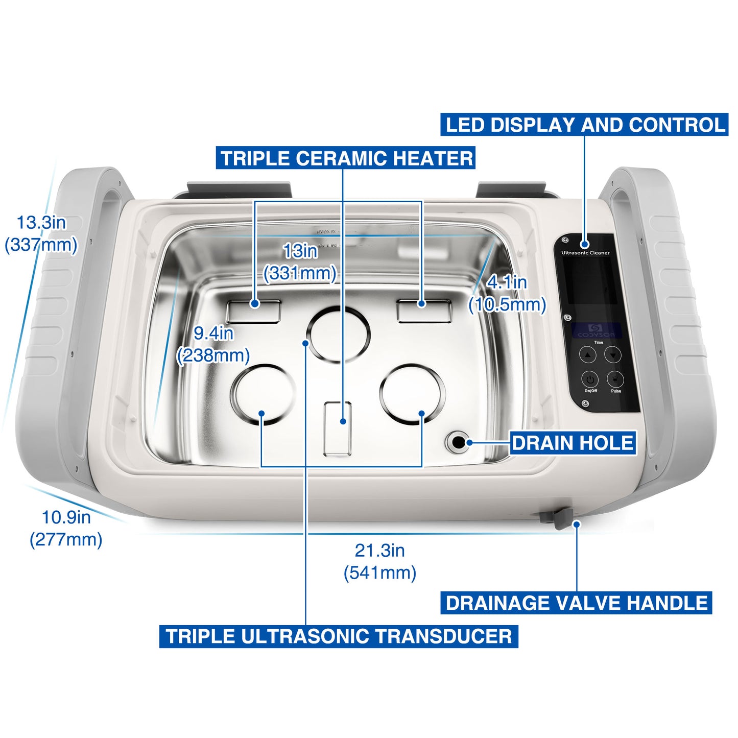 LifeBasis CD-4875 Digital Ultrasonic Vinyl Record Cleaner 