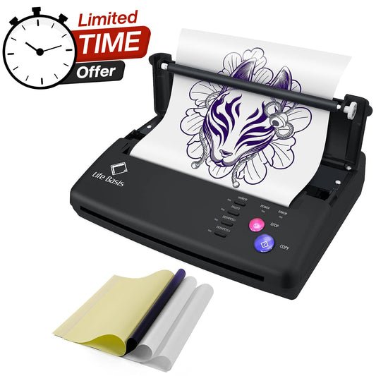 LifeBasis Tattoo Stencil Maker Transfer Machine Thermal Copier With Free Stencil Paper