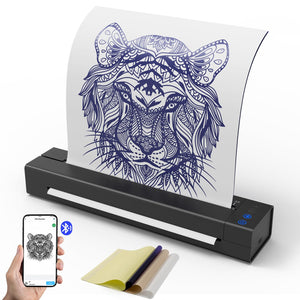 LifeBasis OEP700E Bluetooth Tattoo Stencil Printer 2025 Upgraded Wireless Tattoo Stencil Transfer Machine Compatible with Android and iOS System