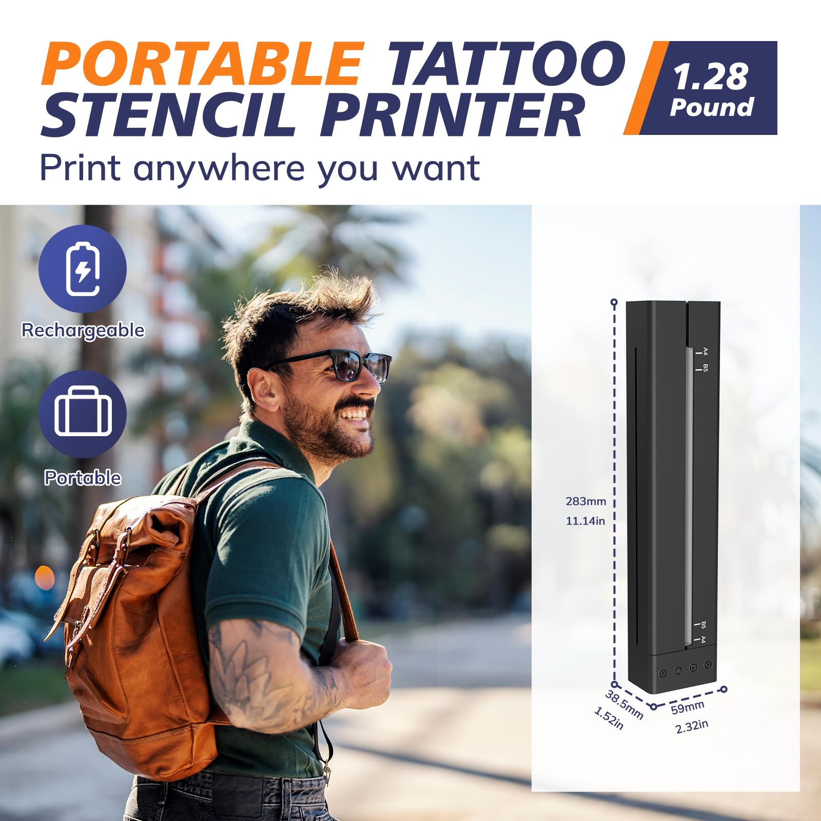 LifeBasis OEP700E Bluetooth Tattoo Stencil Printer