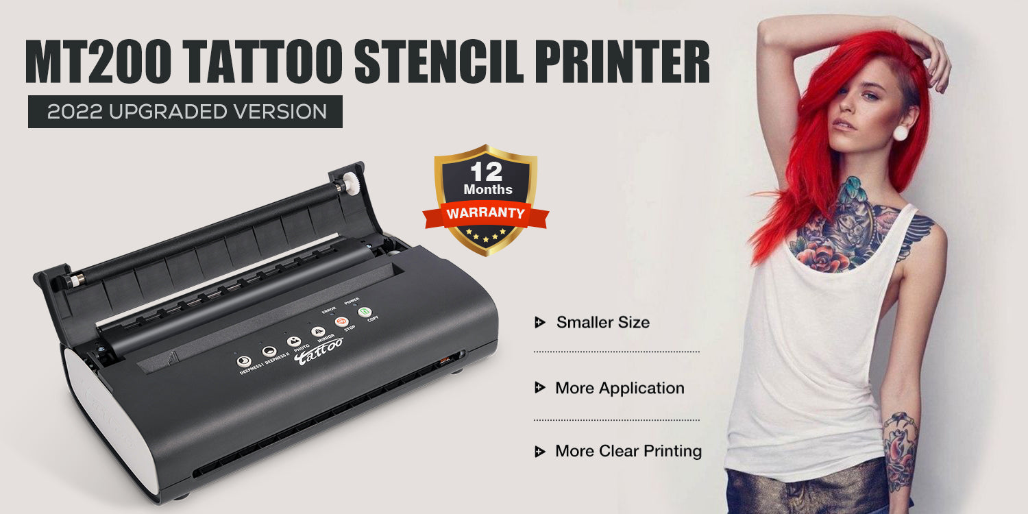 LifeBasis MT200 Tattoo Stencil Printer Thermal Tattoo Stencil Transfer  Machine Tattoo Printer Upgraded Version With 20PCS Free Tattoo Transfer  Paper