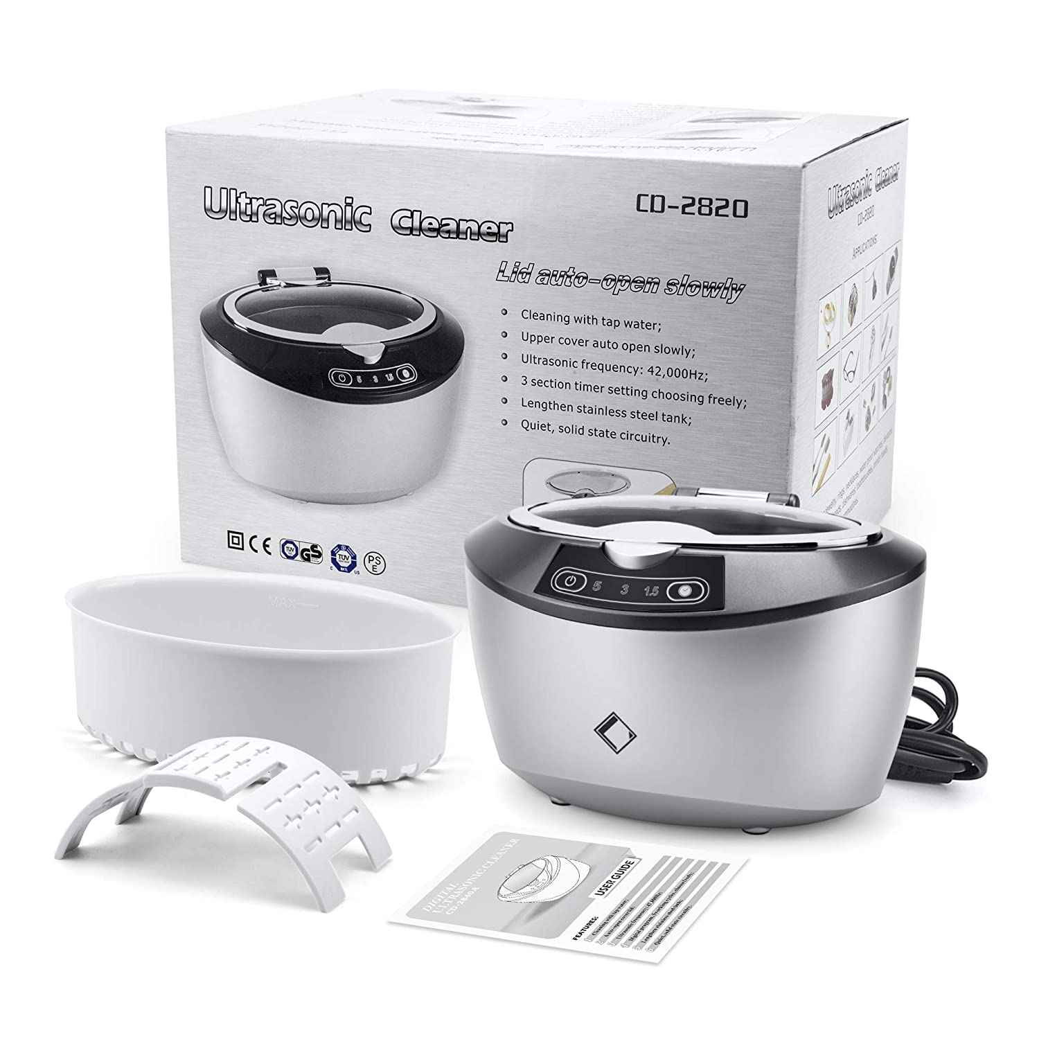 LifeBasis CD-2820 Digital Ultrasonic Cleaner
