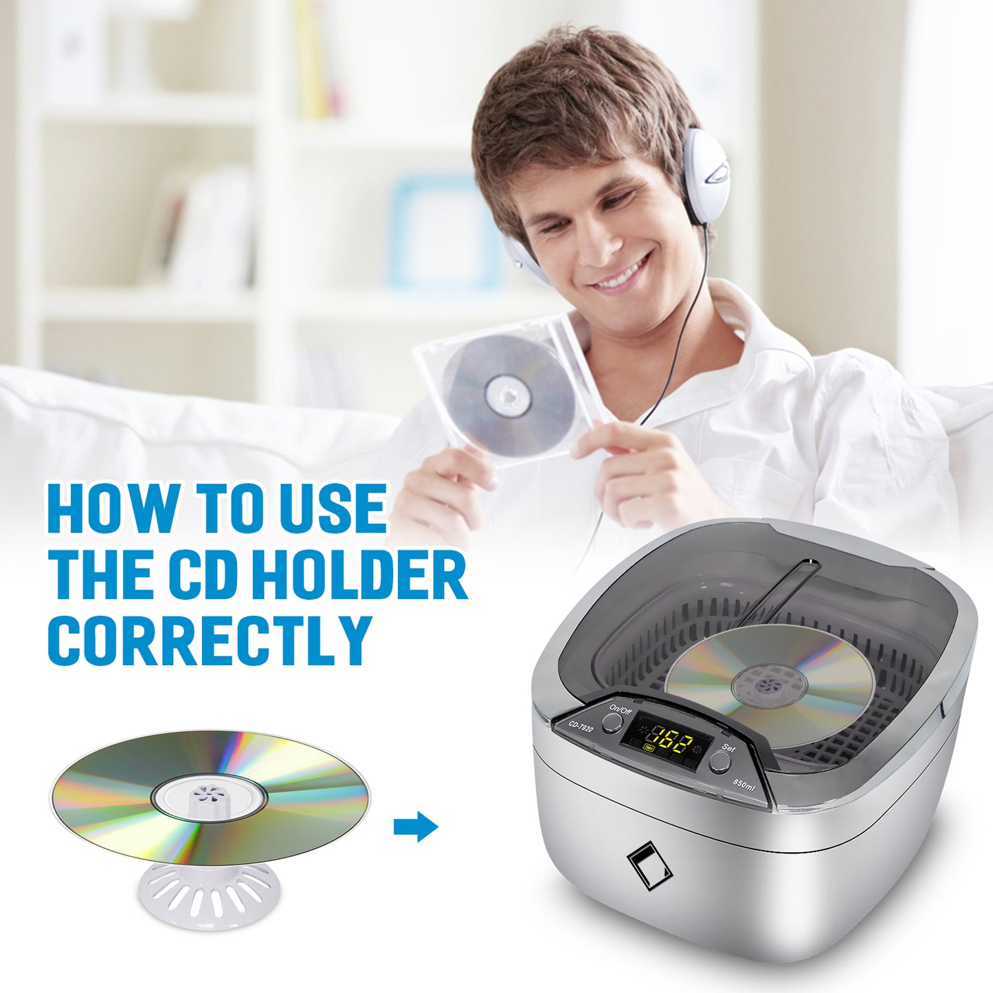 LifeBasis CD-7920 Digital Ultrasonic Cleaner