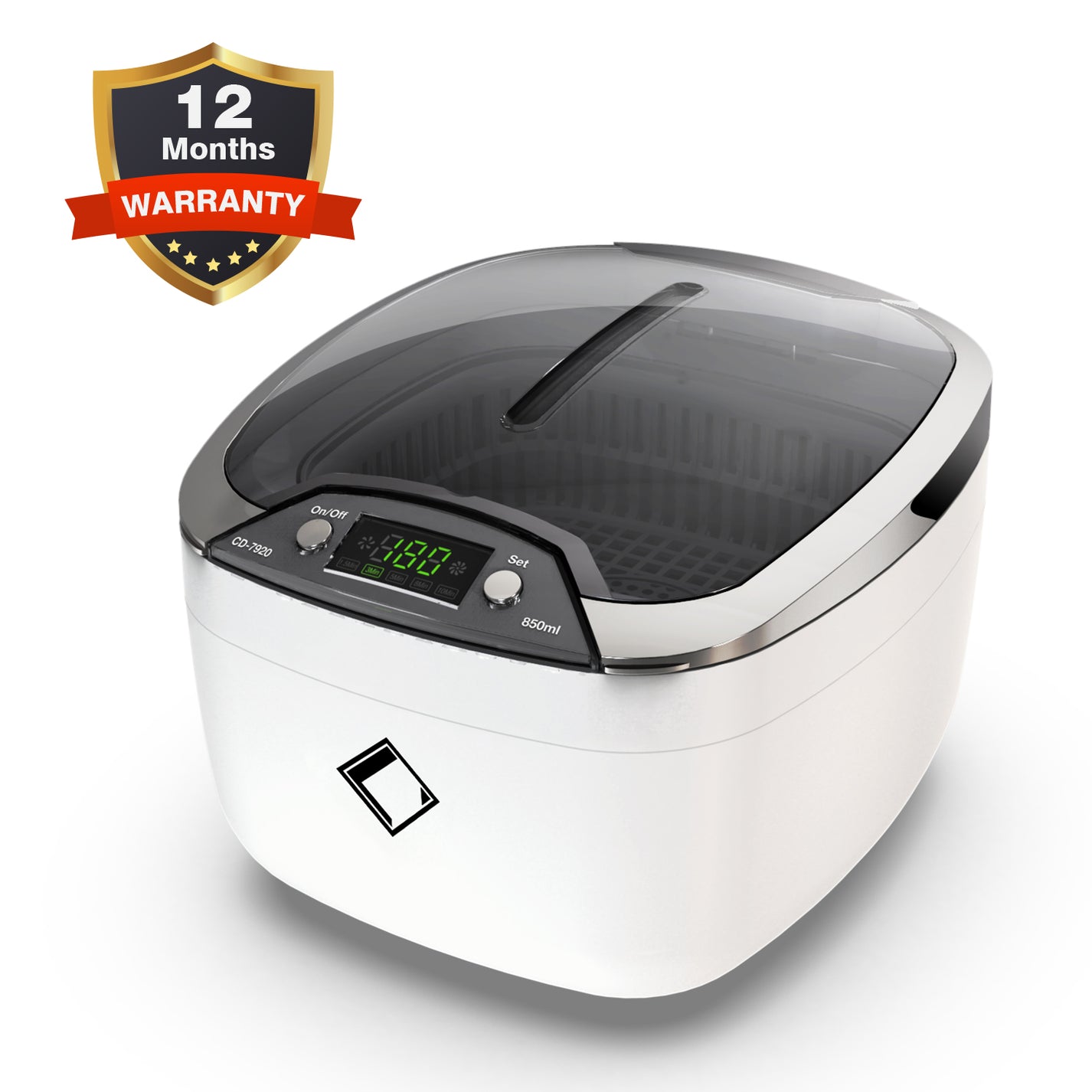 LifeBasis CD7920 Ultrasonic Jewelry Cleaner 850ml LCD Screen with 5 D