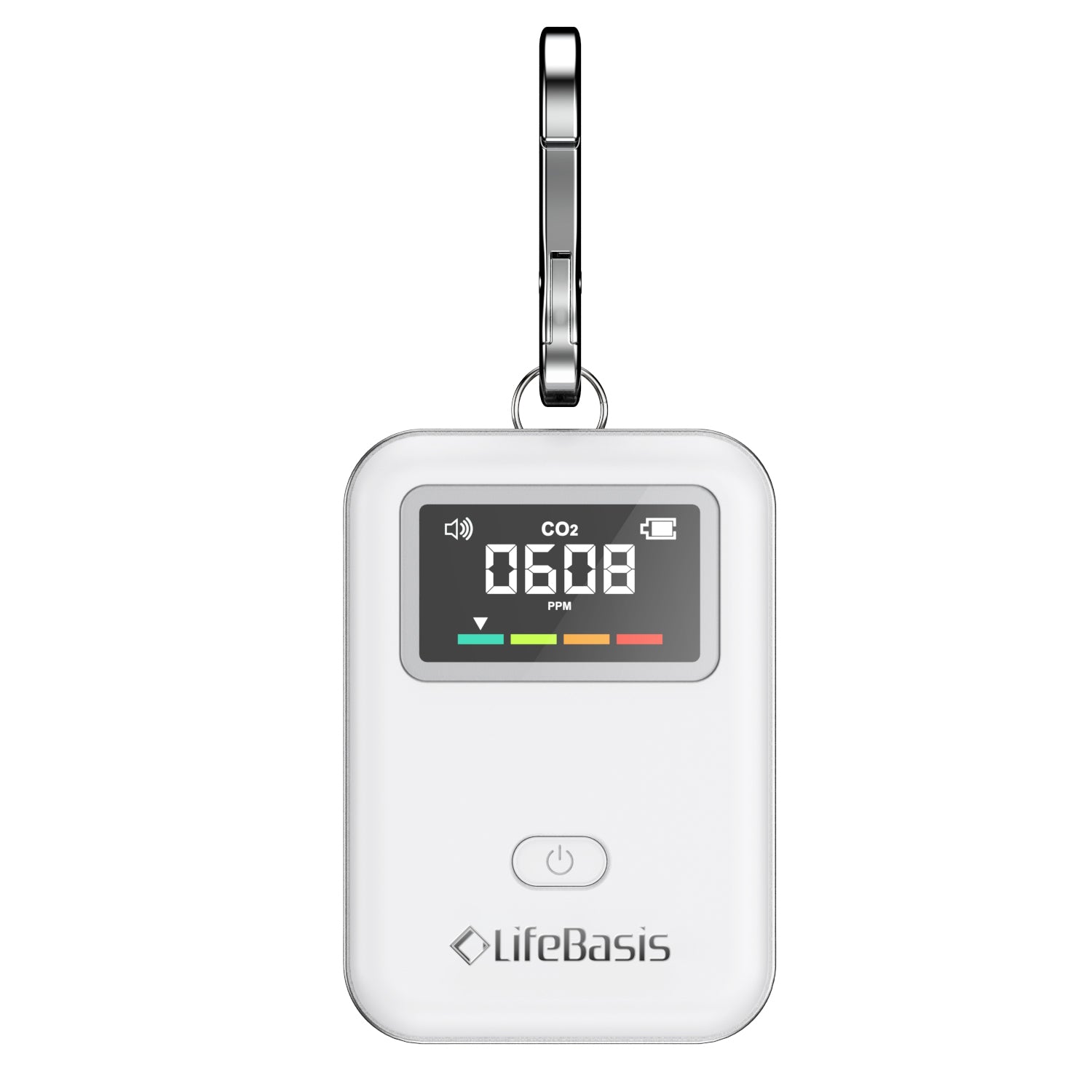 LifeBasis Portable CO2 Dector CO2 Monitor with NDIR Sensor and Warning Sound For Grow Tents, Wine Cellars, Homes, Office, School, Cars