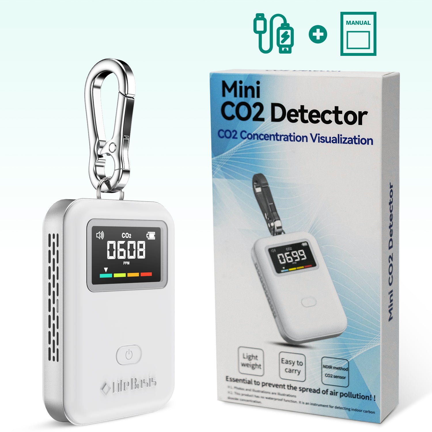 LifeBasis Mini CO2 Monitor