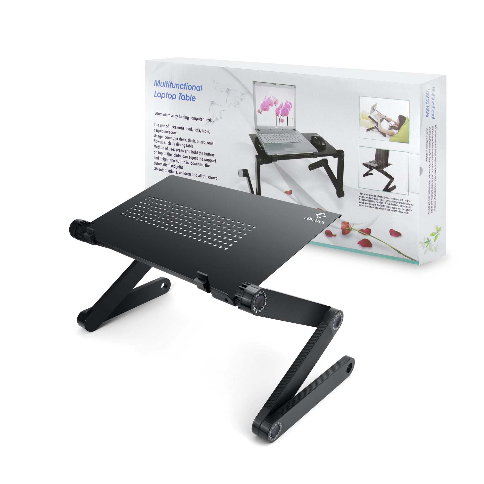 Scrivania Da Letto 360 Tavolino Per Laptop Da Letto Pieghevole - Vassoio Regolabile 360°, Supporto Fino A 25 Kg Supporto Letto Divano Regolabile - Foto 2