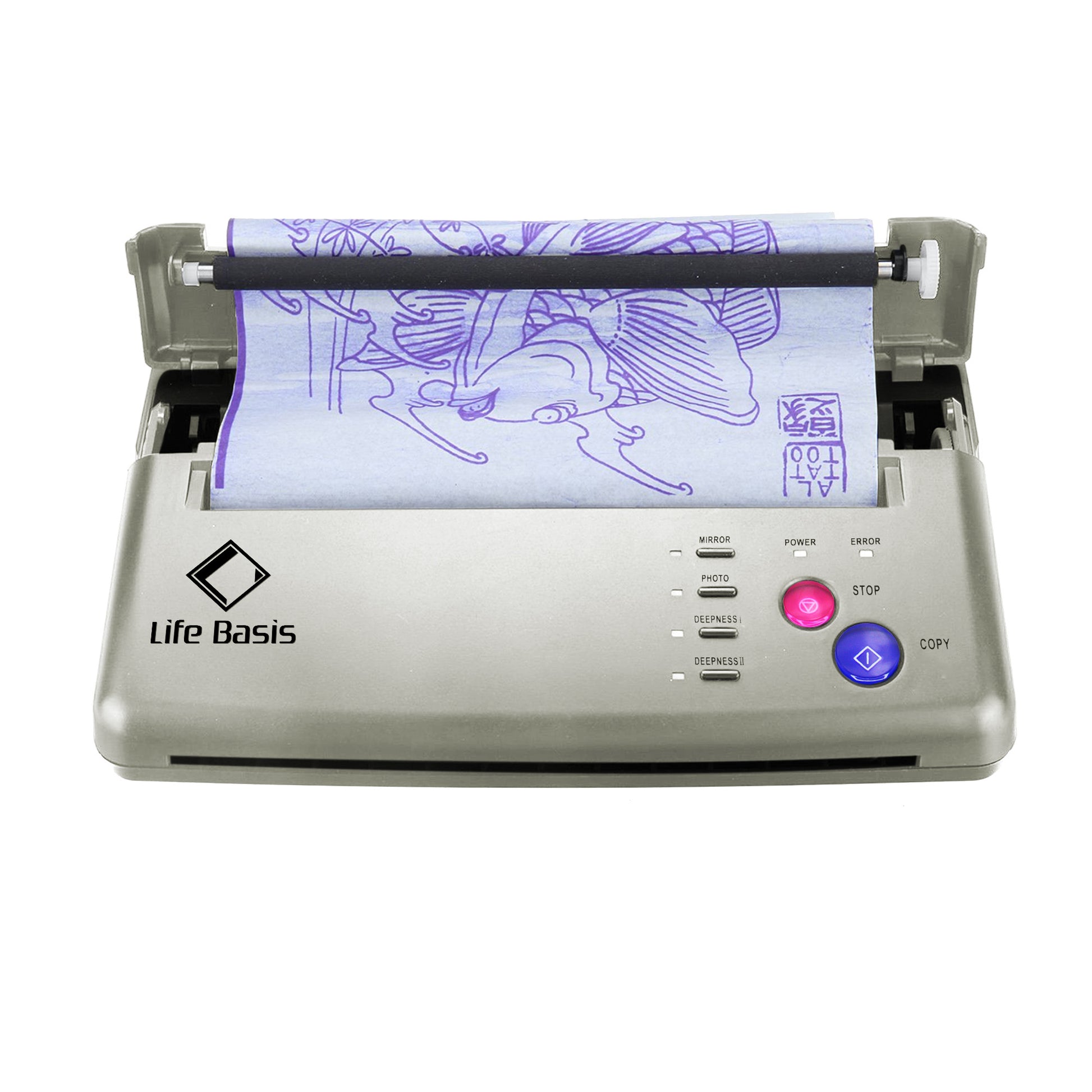 Tattoo Transfer Stencil Machine with 30 Pieces Tattoo Transfer Paper,  Tattoo Transfer Printer Machine Thermal Copier Printers for Tattoo Supplies