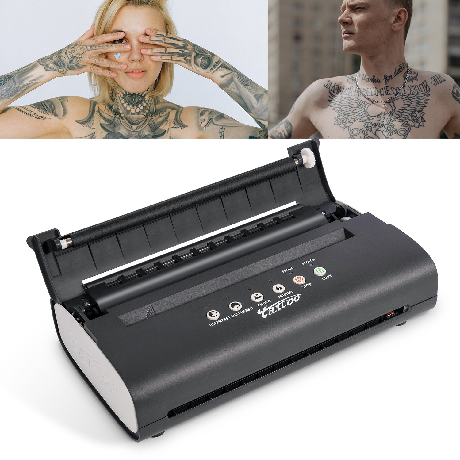 LifeBasis MT200 Tattoo Stencil Printer Thermal Tattoo Stencil Transfer  Machine Tattoo Printer Upgraded Version With 20PCS Free Tattoo Transfer  Paper