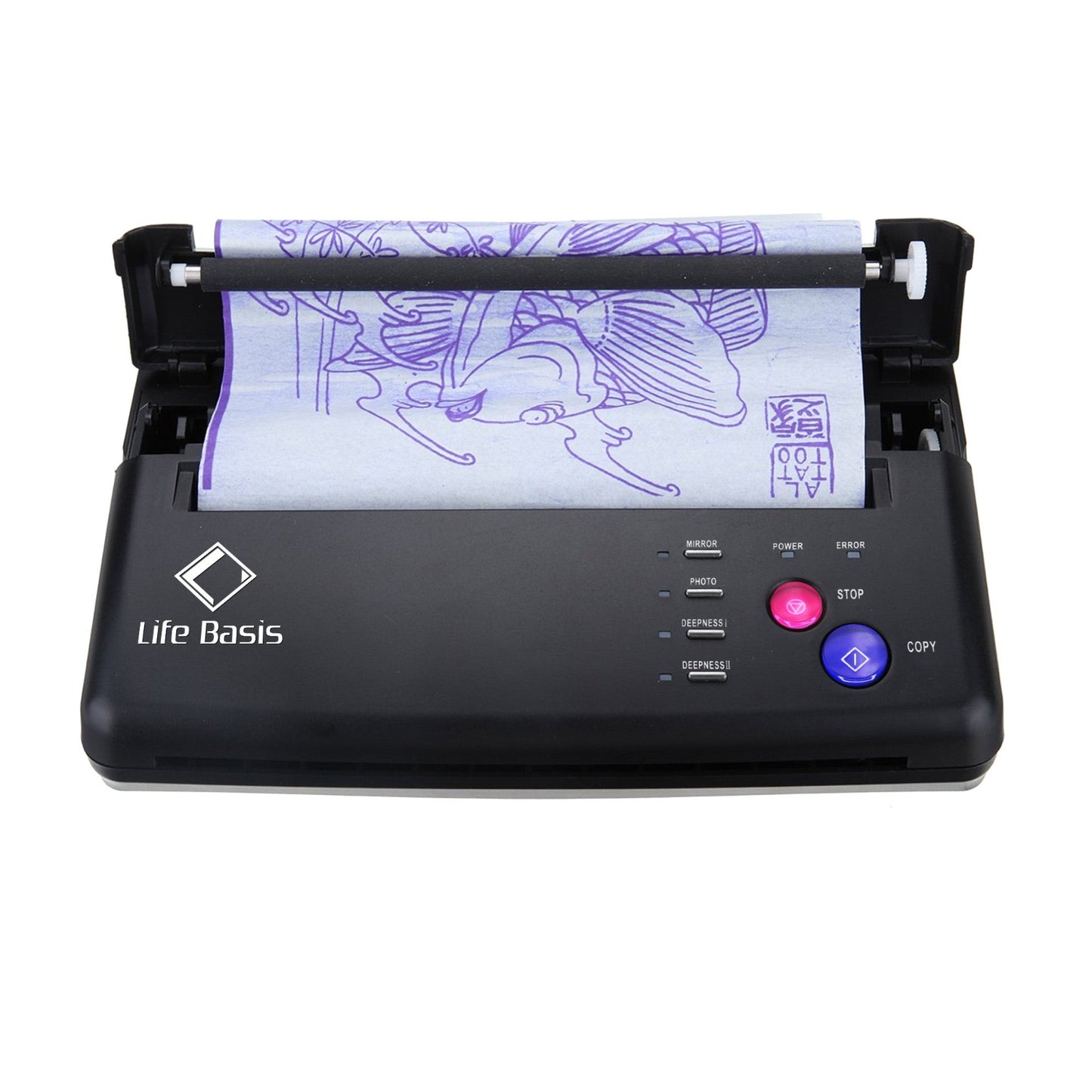 Life Basis Tattoo Stencil Transfer Machine Thermal Tattoo Kit Copier Printer  and Permanent Tattoos Free 10pcs Transfer Paper Silver 