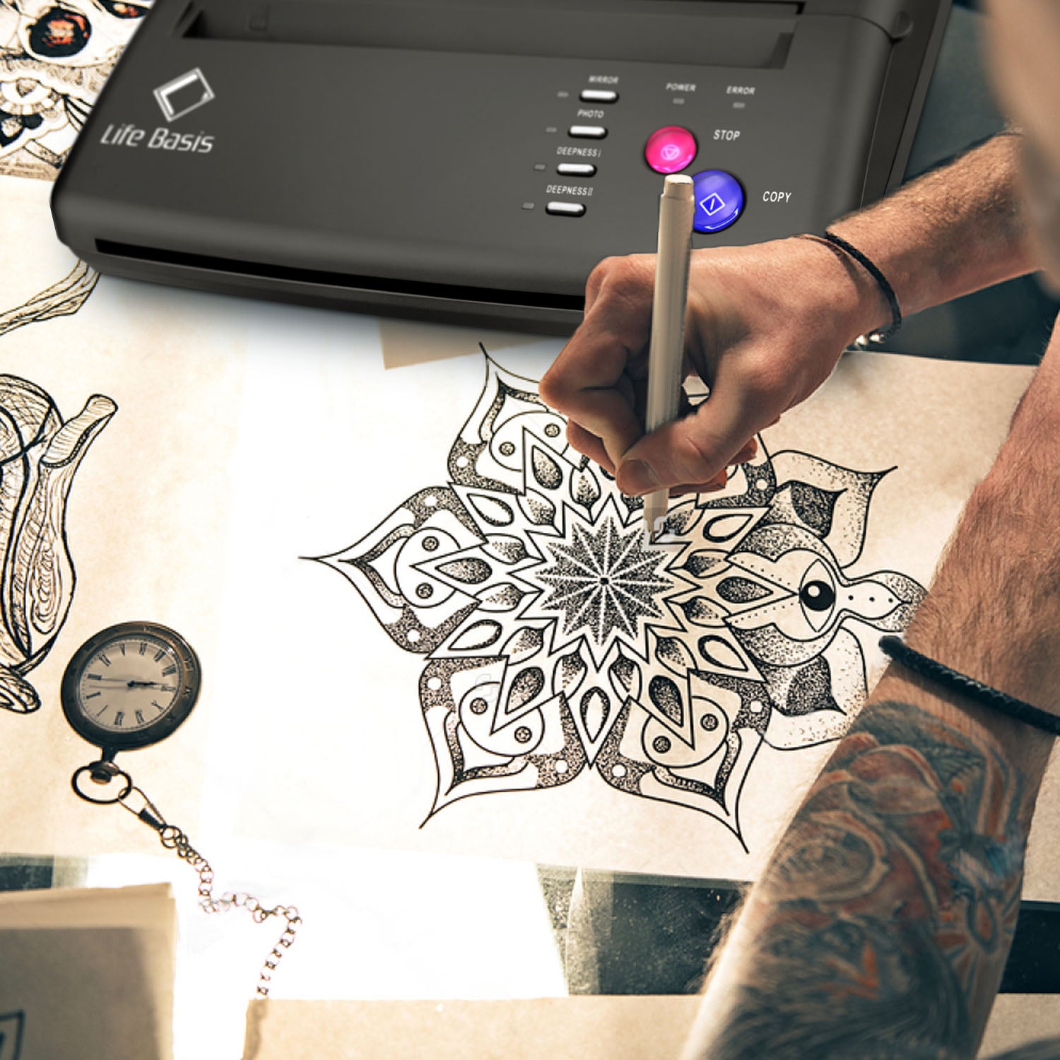 Tattoo Thermal Stencil Maker Tattoo Transfer Copier Printer Machine A4  &A5 Paper | eBay