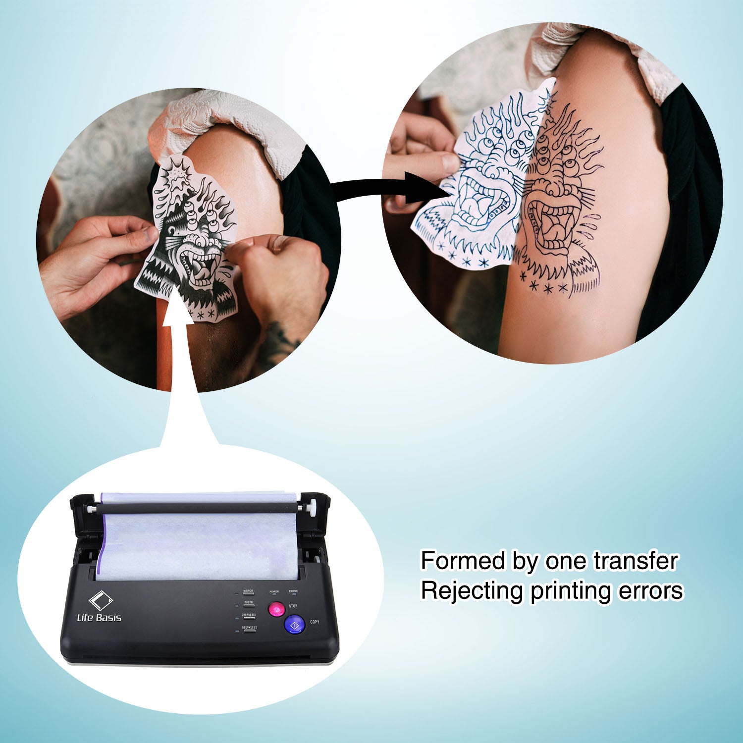 LifeBasis MT200 Tattoo Stencil Printer Thermal Tattoo Stencil Transfer